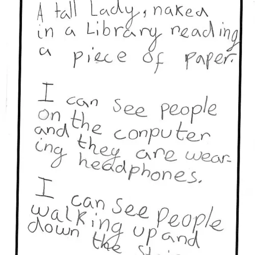 postcard with writing