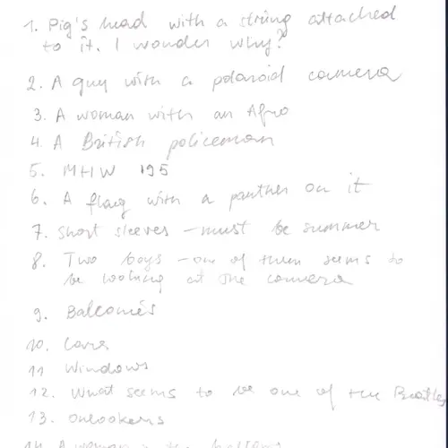 Postcard with writing.