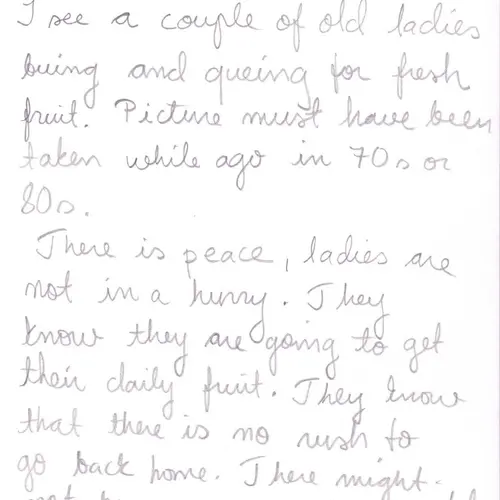 Postcard with writing.