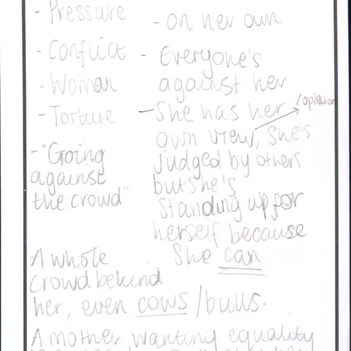 Postcard with writing.