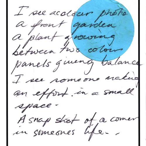 postcard with writing