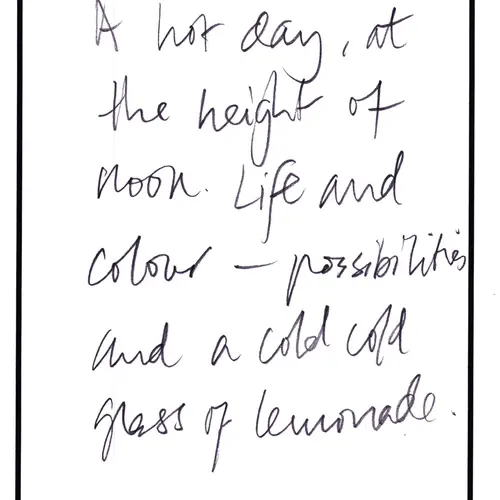 postcard with writing