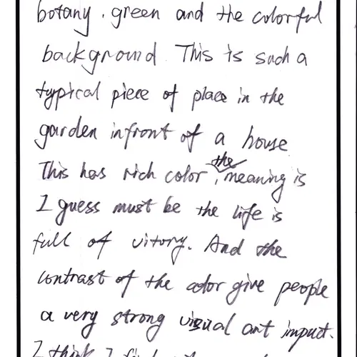 postcard with writing