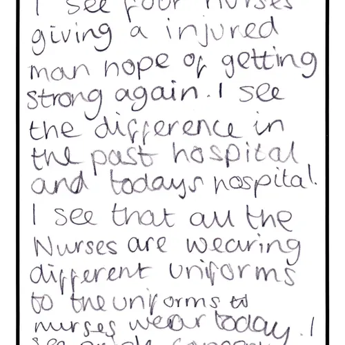 postcard with writing