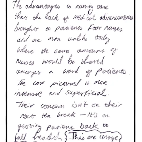 postcard with writing