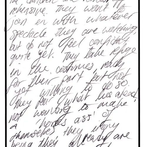 postcard with writing