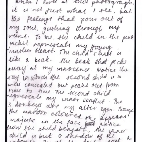 postcard with writing