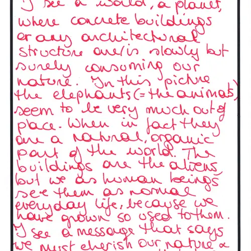 Postcard with writing