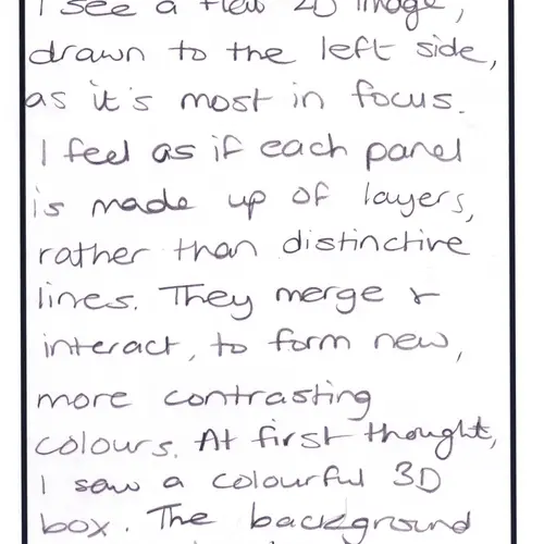 Postcard with writing.