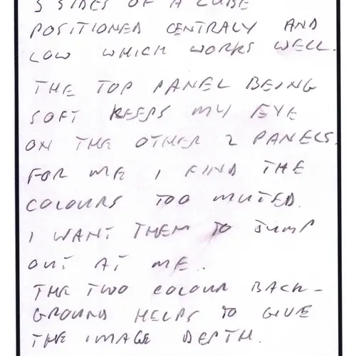 Postcard with writing.