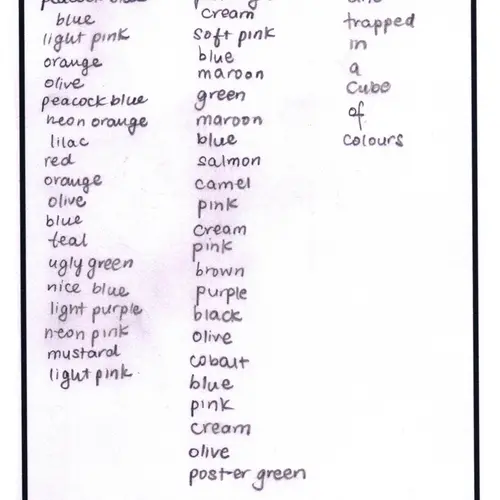 Postcard with writing.