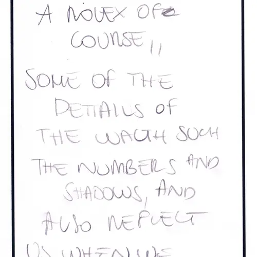 Postcard with writing.