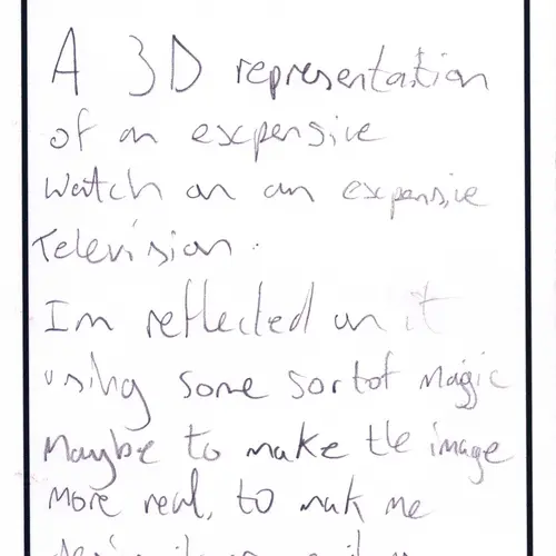 Postcard with writing.