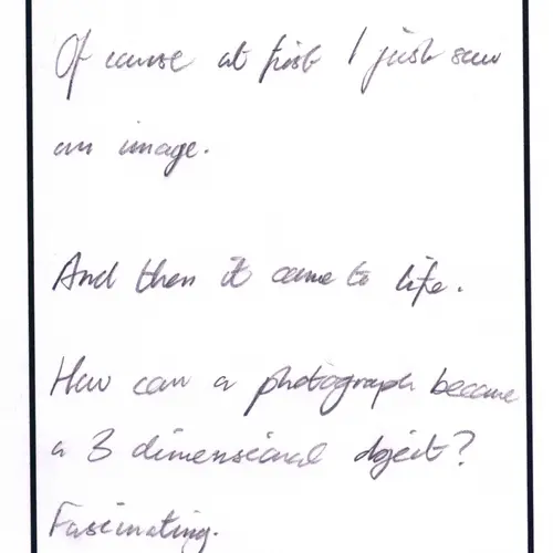 Postcard with writing.