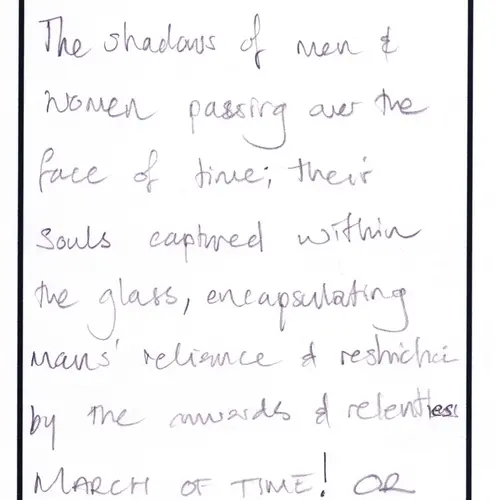 Postcard with writing.