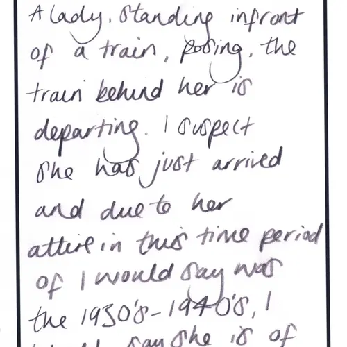 Postcard with writing