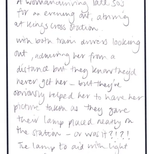 Postcard with writing