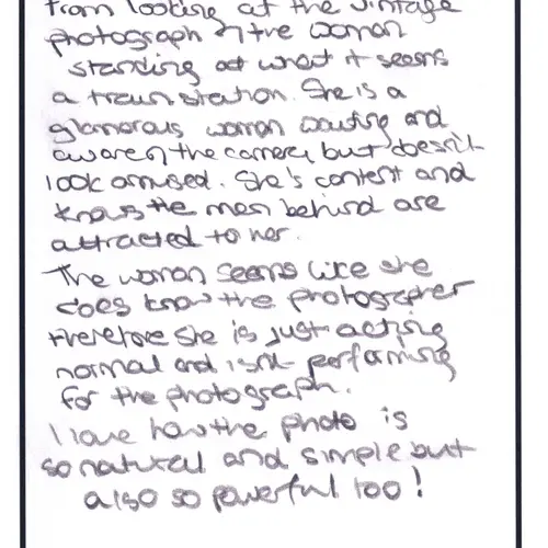 Postcard with writing