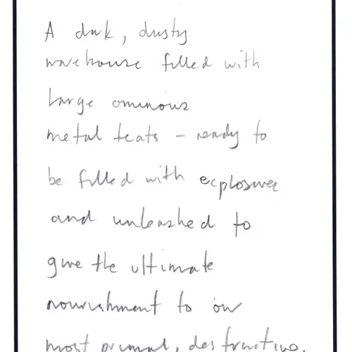 Postcard with writing