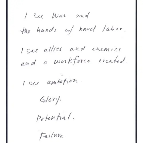 Postcard with writing