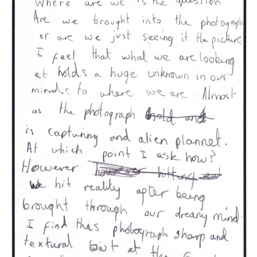 Postcard with writing