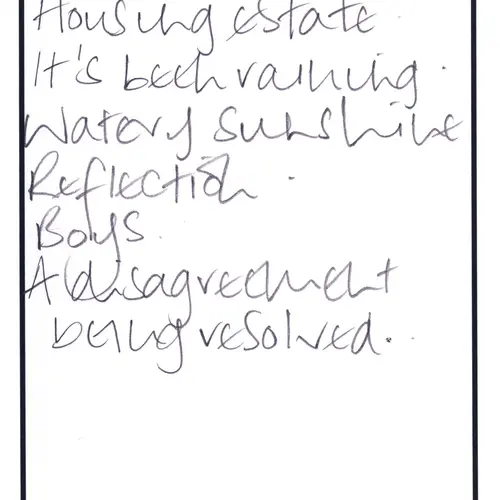 Postcard with writing