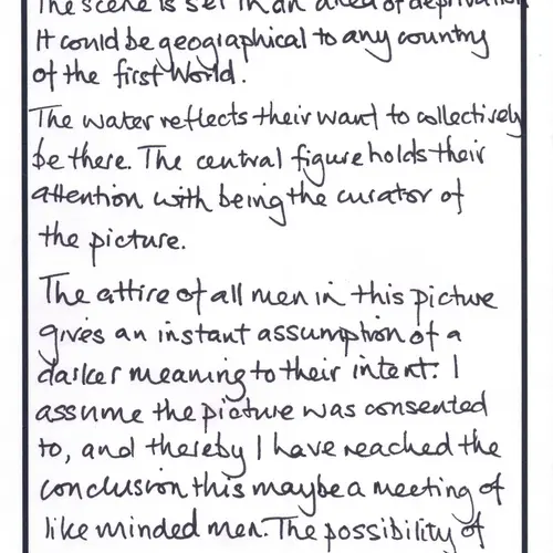 Postcard with writing