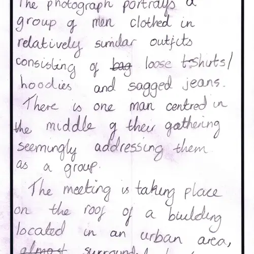 Postcard with writing