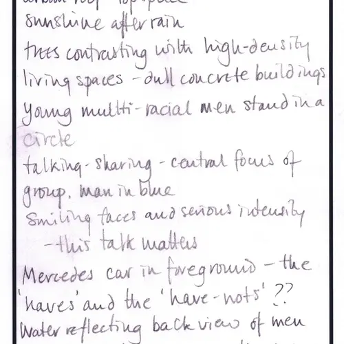 Postcard with writing