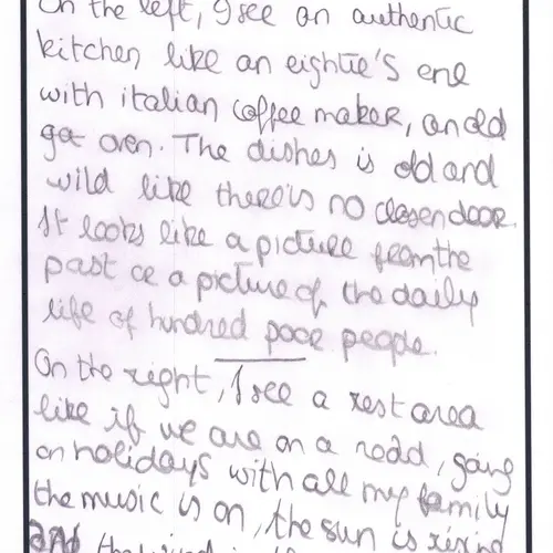 Postcard with writing