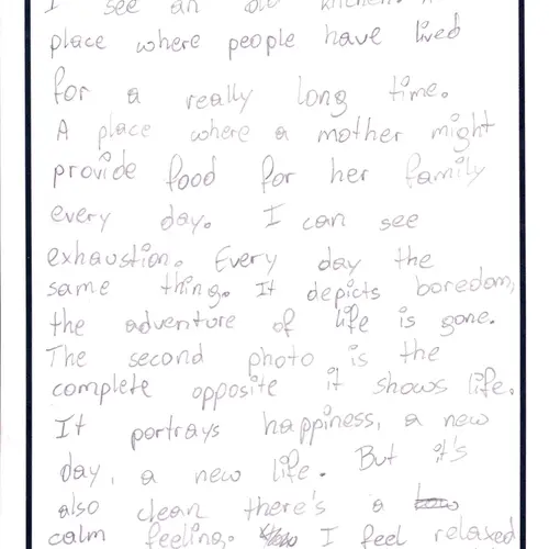 Postcard with writing