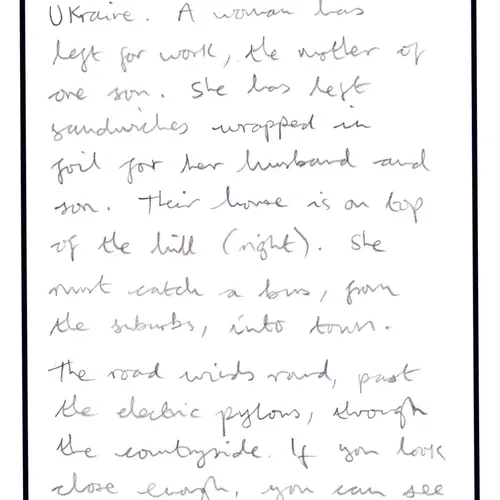 Postcard with writing