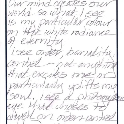 Postcard with writing