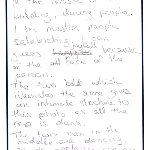 Postcard with writing