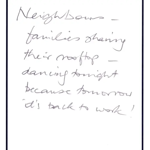 Postcard with writing