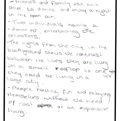 Postcard with writing