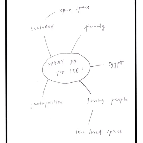 Postcard with drawn diagram