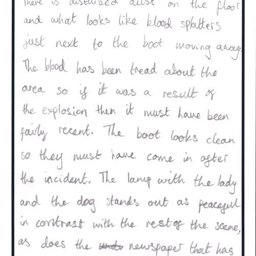 Postcard with writing