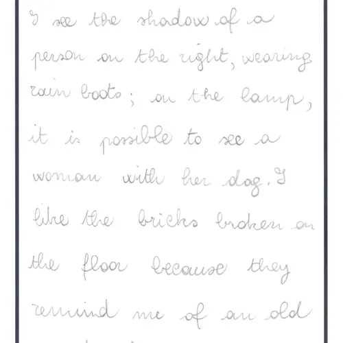 Postcard with writing