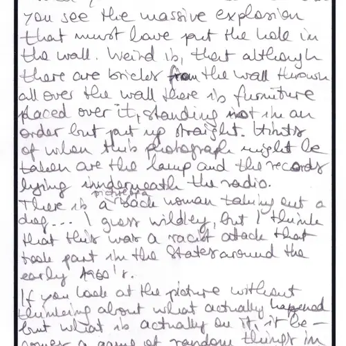 Postcard with writing