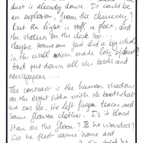 Postcard with writing