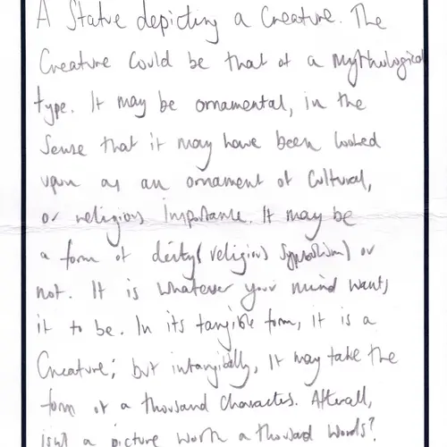 Postcard with writing