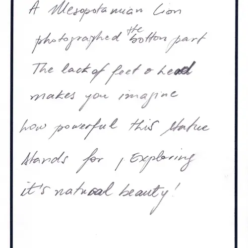 Postcard with writing