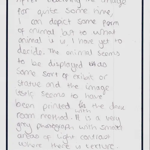 Postcard with writing