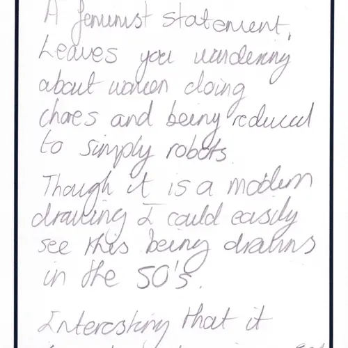 Postcard with writing.