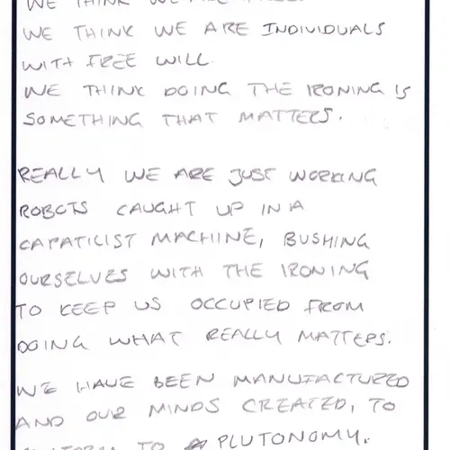 Postcard with writing.