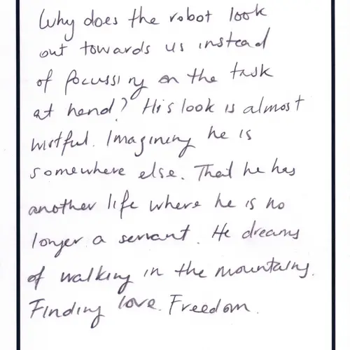 Postcard with writing.