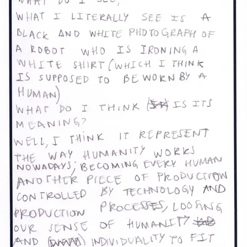 Postcard with writing.