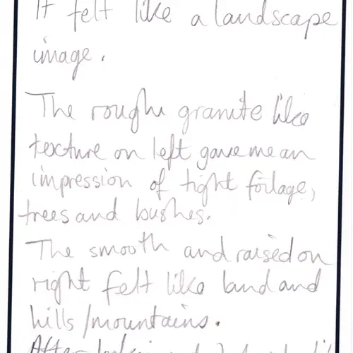 Postcard with writing.