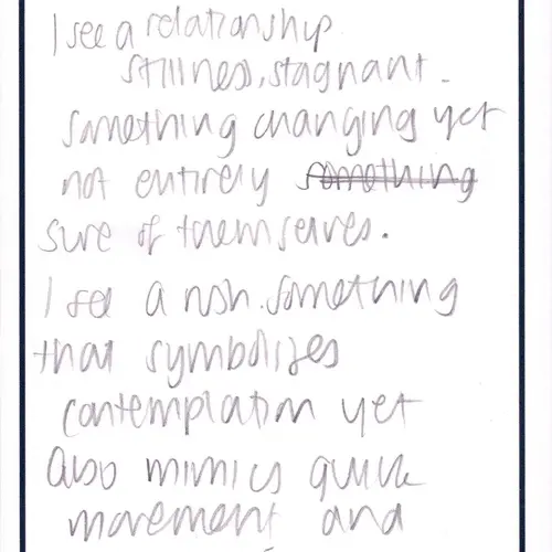 Postcard with writing.